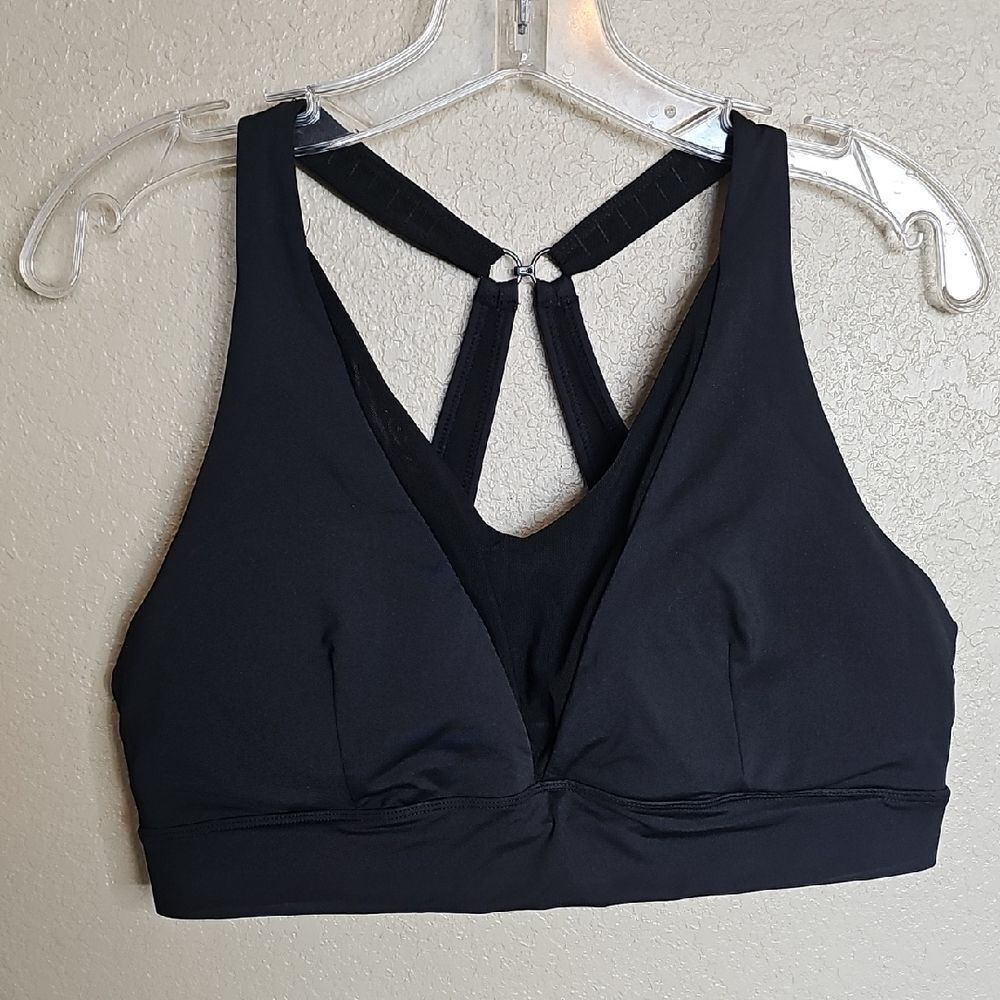 ZYIA Black Adjustable Mesh Sports Bra